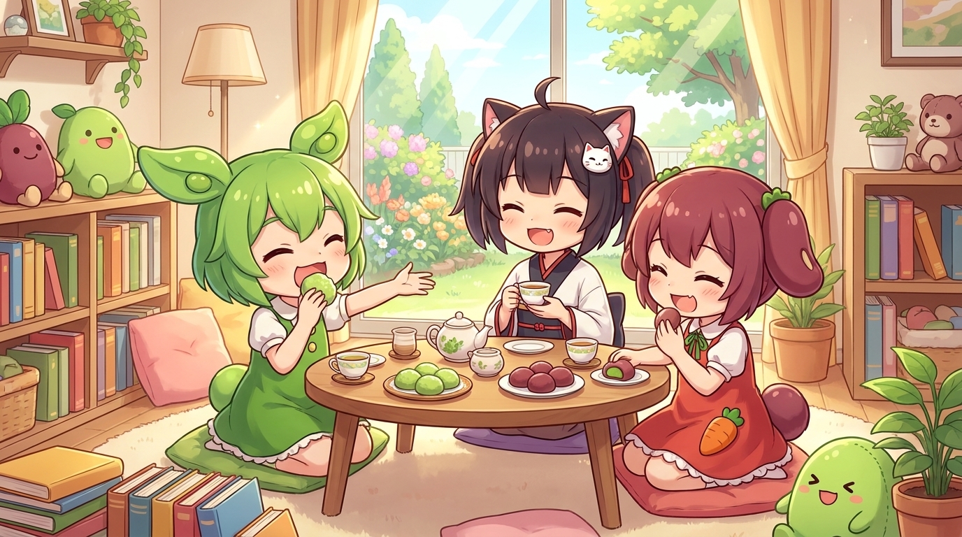 お茶会で集まるなかまたち