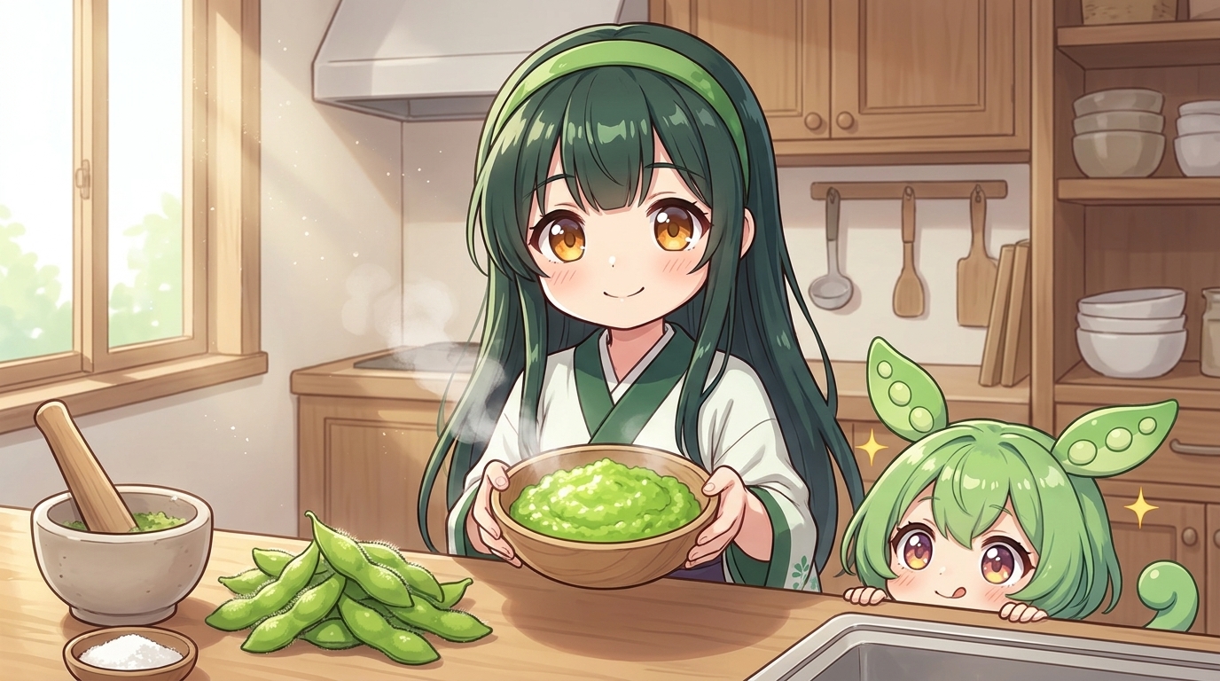 旬の枝豆で作る、本気の「ずんだあん」基本講座よ！