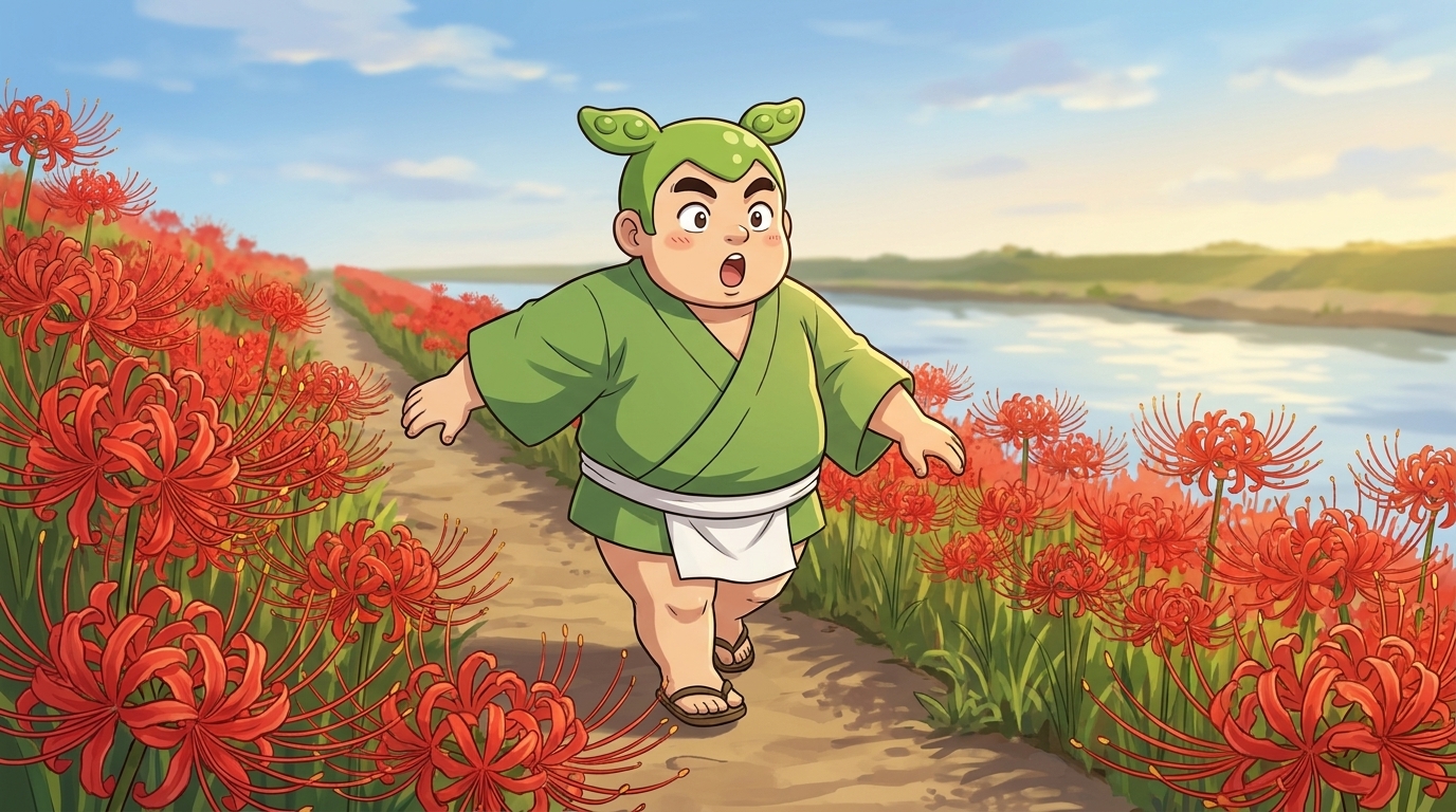 やえにゃんとお茶してきたどん!彼岸花の咲く秋分の日