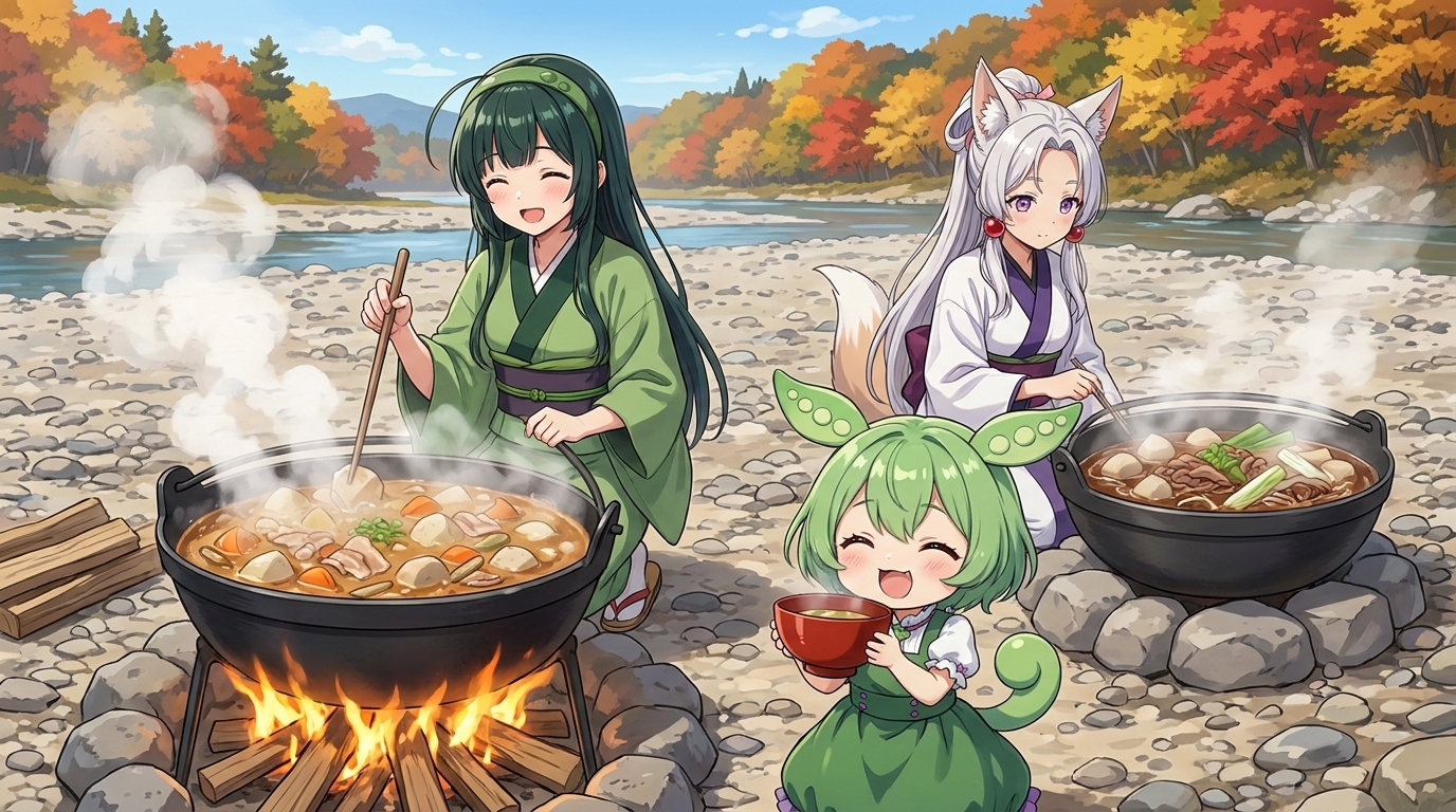 秋といえば芋煮会なのだ！仙台風（味噌）vs 山形内陸風（醤油）を食べ比べたのだ