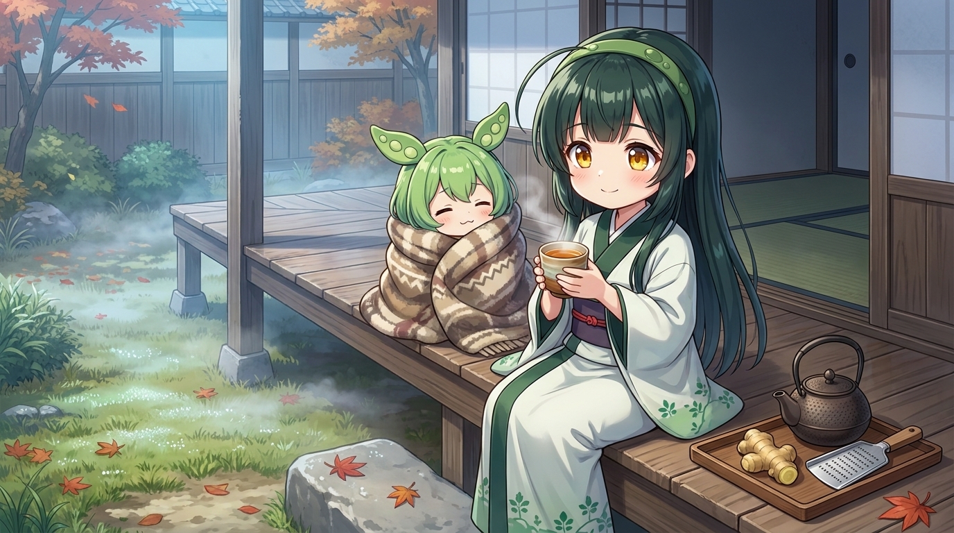 寒露の朝。温かいお茶と、ずんだユニオンの温活はじめました