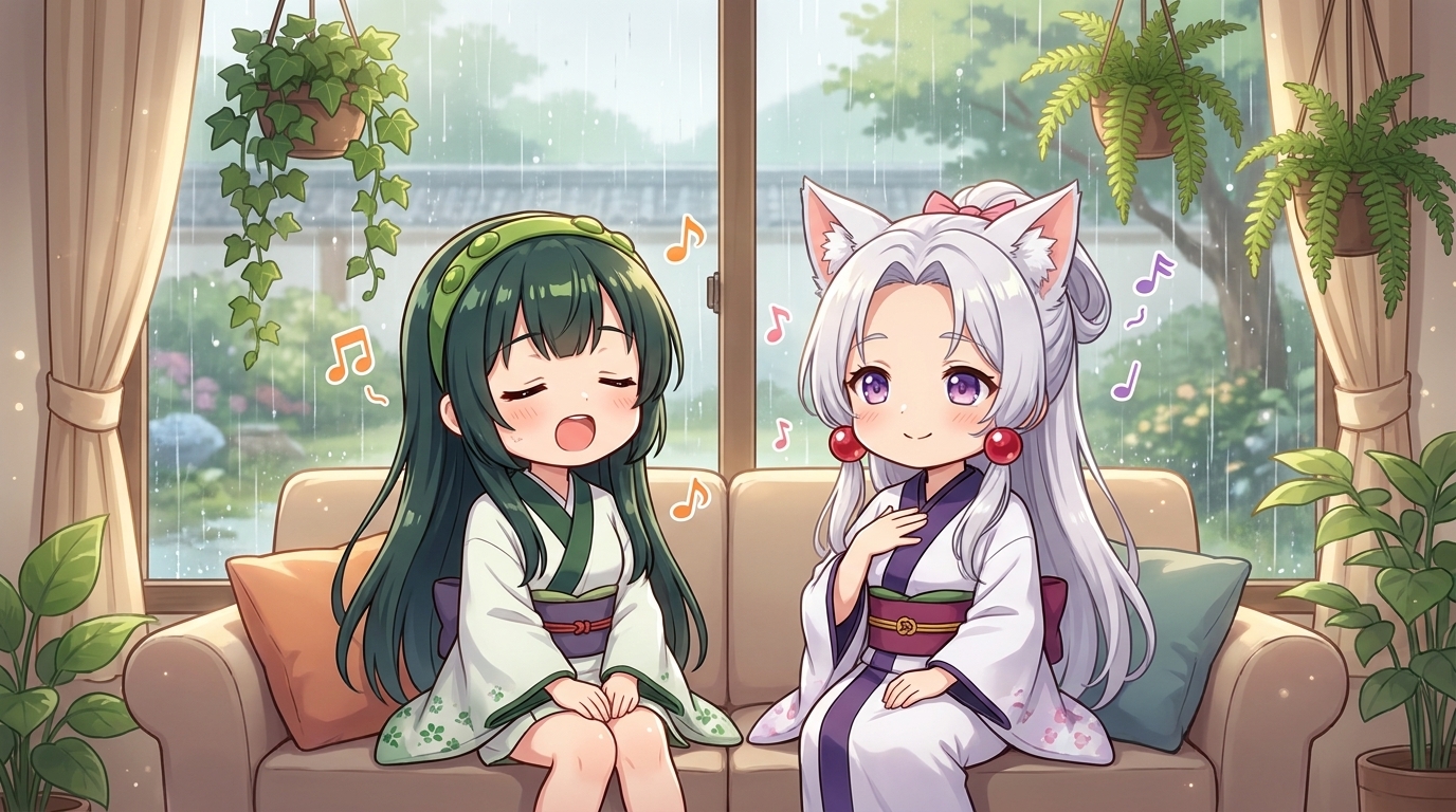 ずん子とイタコの合唱練習